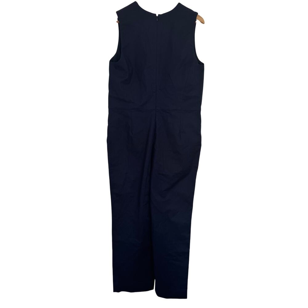 NWOT Everlane The Structured Cotton Jumpsuit in Navy Blue size 10 - Picture 3 of 5